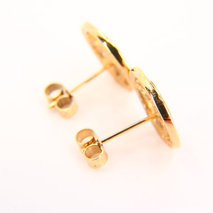 Vintage 9ct Charles Rennie Mackintosh Gold Earrings Hallmarked Yellow Gold Boxed