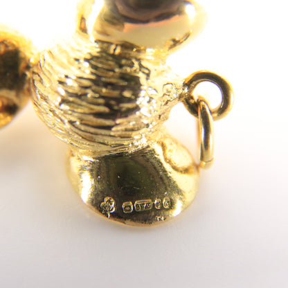Vintage 9ct Yellow Gold Jerry Pendant Charm Hallmarked Cartoon Character Tom & Jerry
