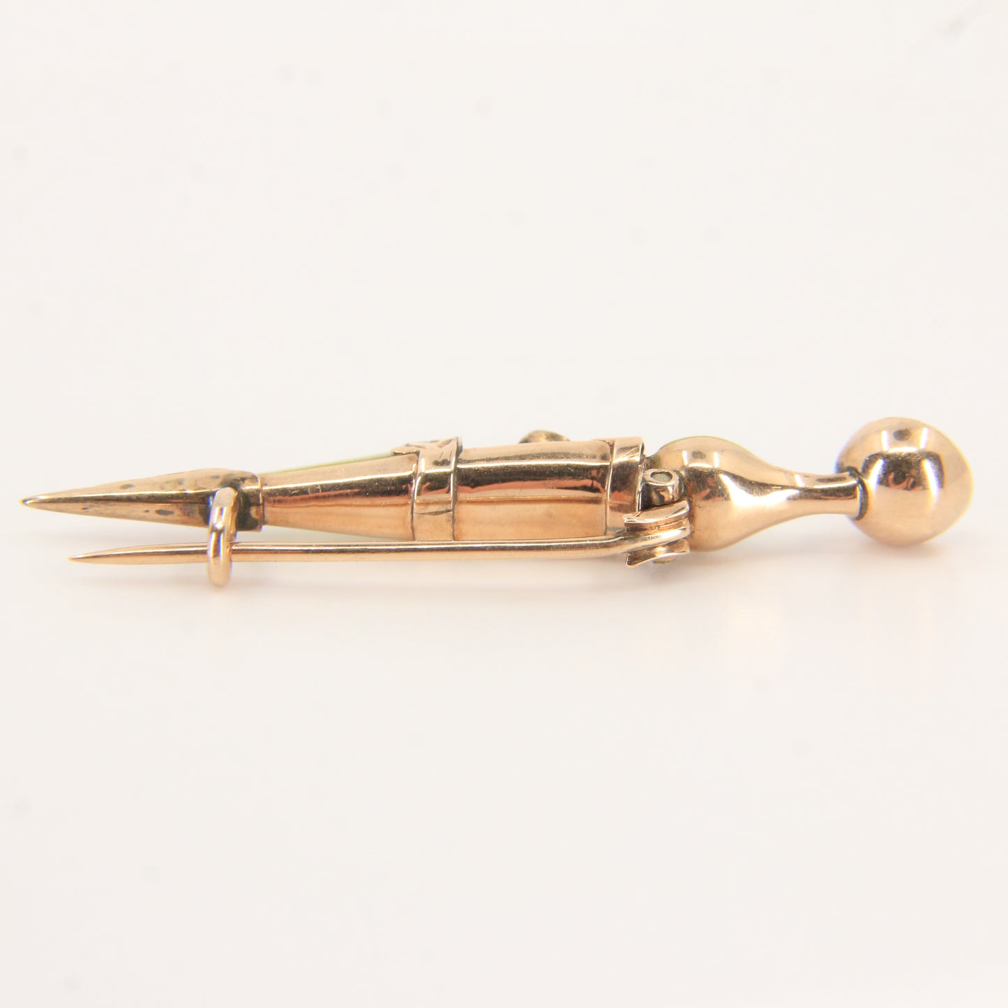 Antique 9ct Gold Scotland Skean Dhu Brooch Scottish Agate Citrine Boxed Gift