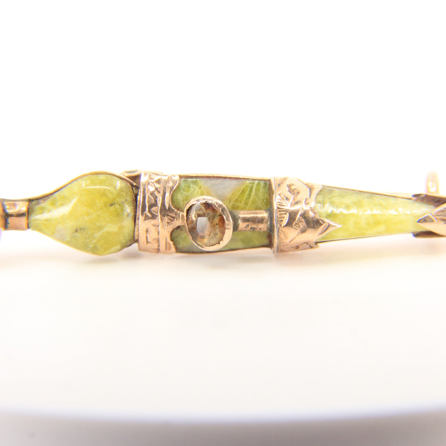 Antique 9ct Gold Scotland Skean Dhu Brooch Scottish Agate Citrine Boxed Gift