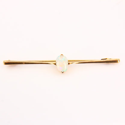 Vintage 9ct Opal Brooch 9 Carat Yellow Gold Antique Gift Boxed