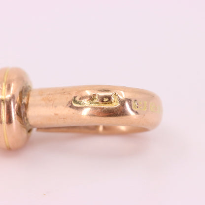Antique 9ct Hallmarked Rose Gold Swivel Dog Clip Clasp Jewellery Finding Pendant