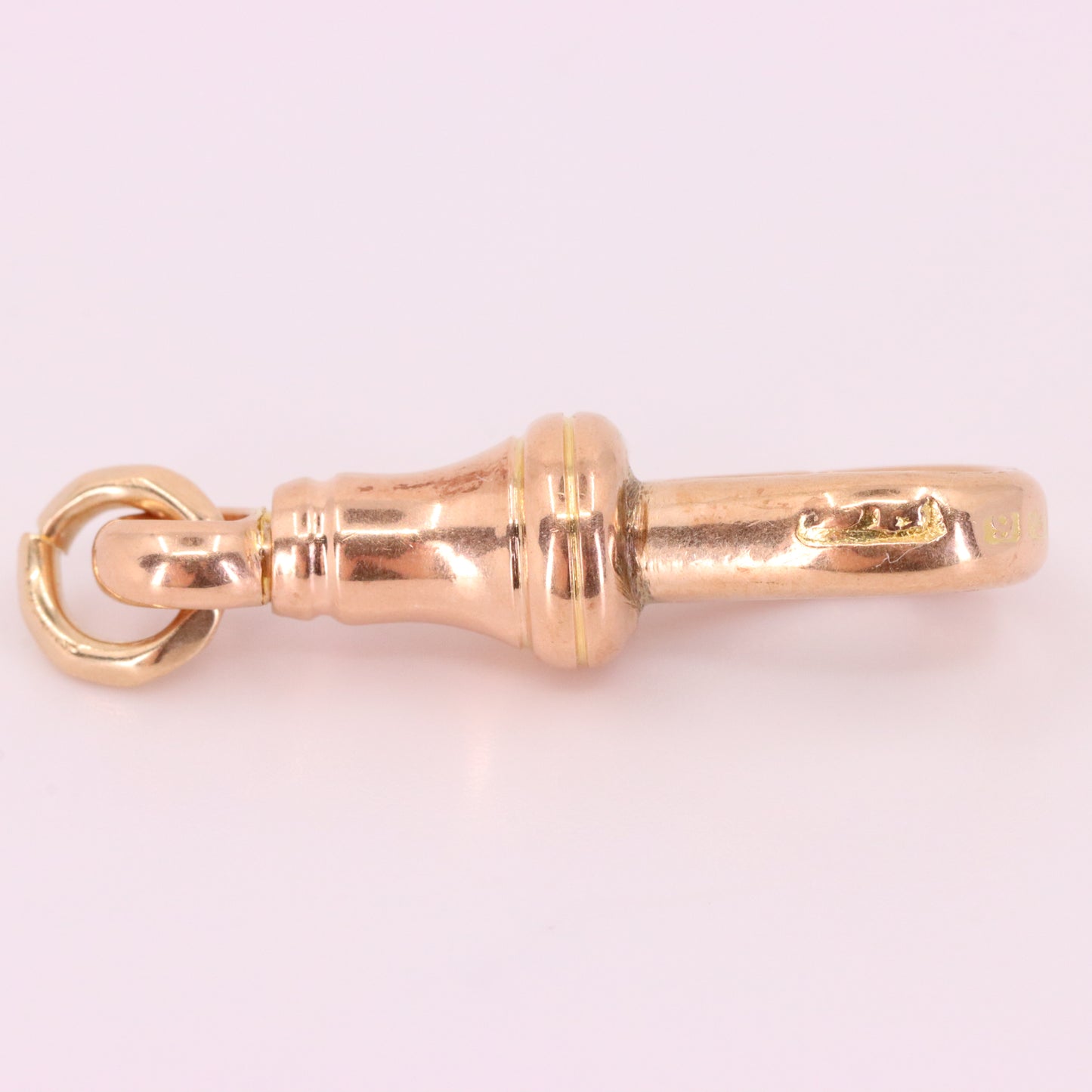 Antique 9ct Hallmarked Rose Gold Swivel Dog Clip Clasp Jewellery Finding Pendant