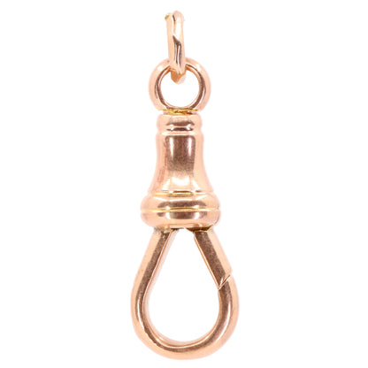 Antique 9ct Hallmarked Rose Gold Swivel Dog Clip Clasp Jewellery Finding Pendant