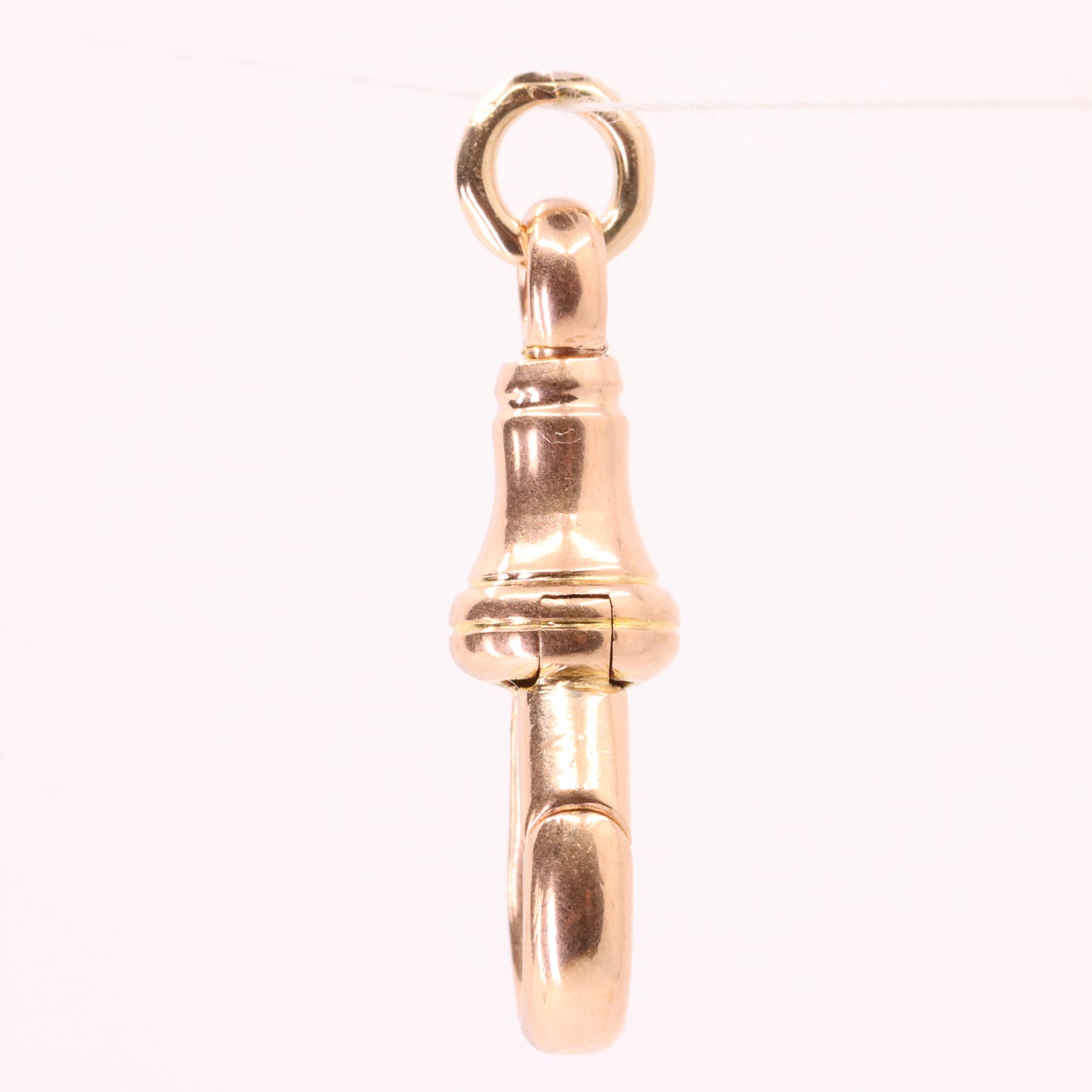Antique 9ct Hallmarked Rose Gold Swivel Dog Clip Clasp Jewellery Finding Pendant