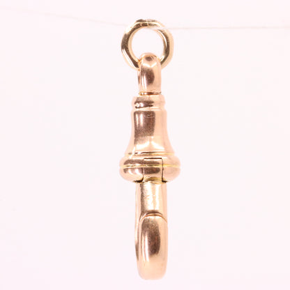 Antique 9ct Hallmarked Rose Gold Swivel Dog Clip Clasp Jewellery Finding Pendant