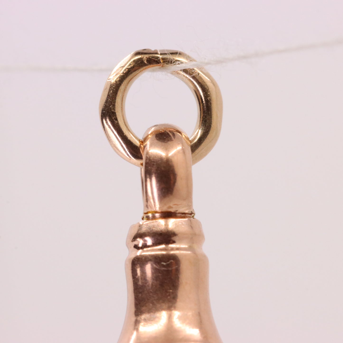 Antique 9ct Hallmarked Rose Gold Swivel Dog Clip Clasp Jewellery Finding Pendant