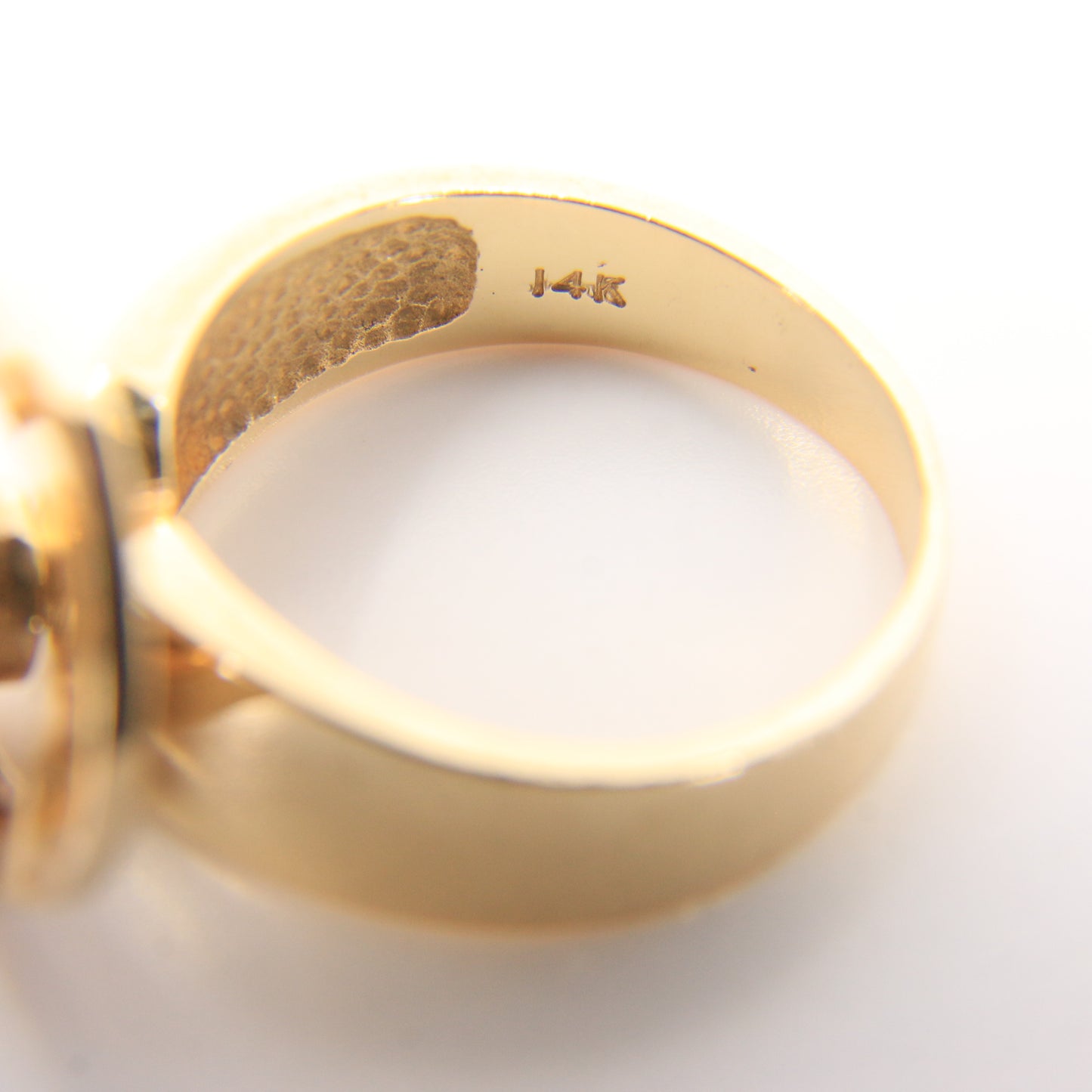 Vintage 14K Gold Diamond Spinner Ring UK SIZE O Moving Dress Ring Boxed