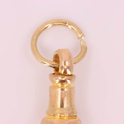 Antique 9ct Yellow Gold Hexagonal Pattern Dog Clip Clasp Jewellery Finding
