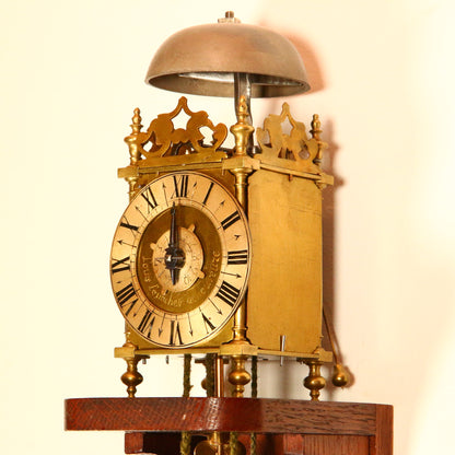 Antique 1759 French Louis Le Vacher Verge Lantern Clock Alarm Clock Brass on Shelf