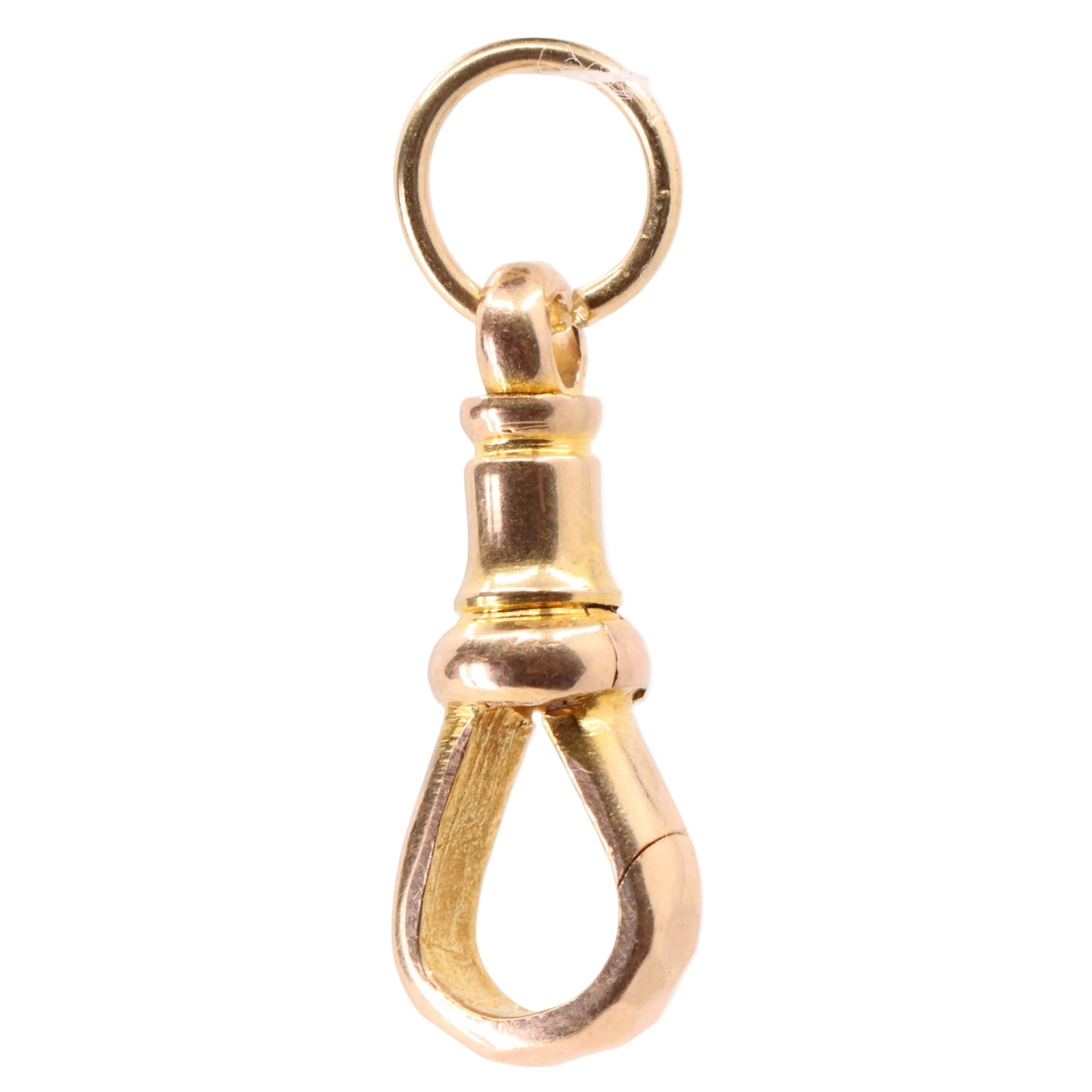 Antique 9ct Yellow Gold Hexagonal Pattern Dog Clip Clasp Jewellery Finding