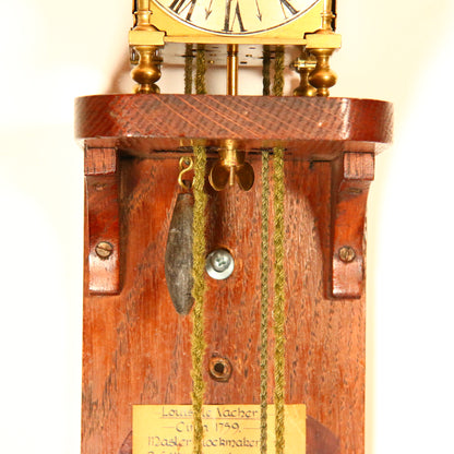 Antique 1759 French Louis Le Vacher Verge Lantern Clock Alarm Clock Brass on Shelf