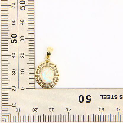 Vintage 9ct Opal Pendant Yellow Gold 9 Carat Hallmarked Opal Stone Charm