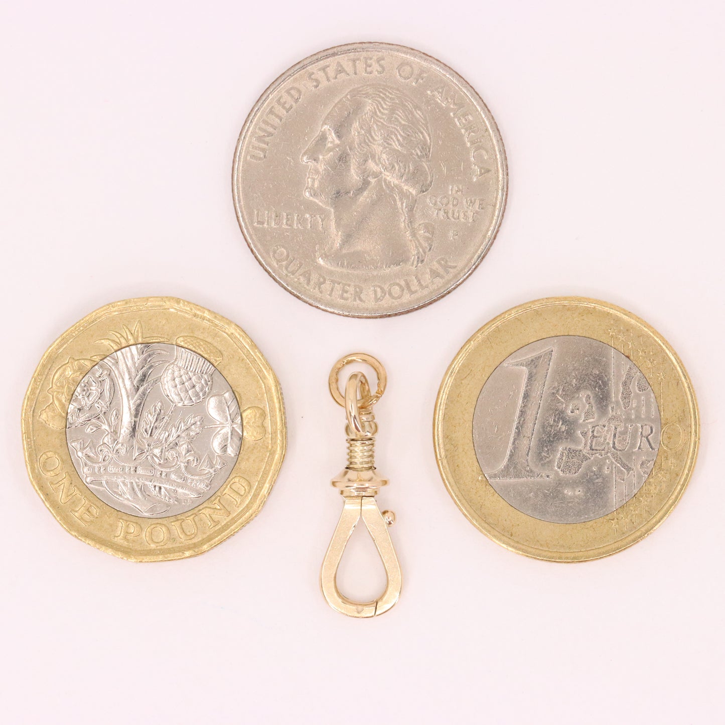 Antique 9ct Gold Screw Open Swivel Dog Clip Clasp Jewellery Finding Pendant
