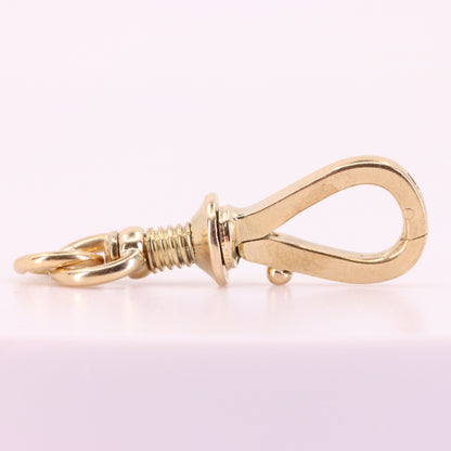 Antique 9ct Gold Screw Open Swivel Dog Clip Clasp Jewellery Finding Pendant