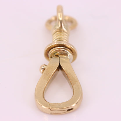 Antique 9ct Gold Screw Open Swivel Dog Clip Clasp Jewellery Finding Pendant