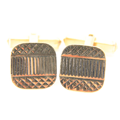 Vintage 9ct Hallmarked Yellow Gold Cufflinks London 1964 Mens Gift Set Boxed