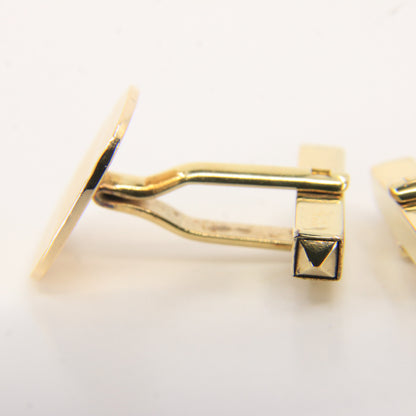 Vintage 9ct Hallmarked Yellow Gold Cufflinks London 1964 Mens Gift Set Boxed