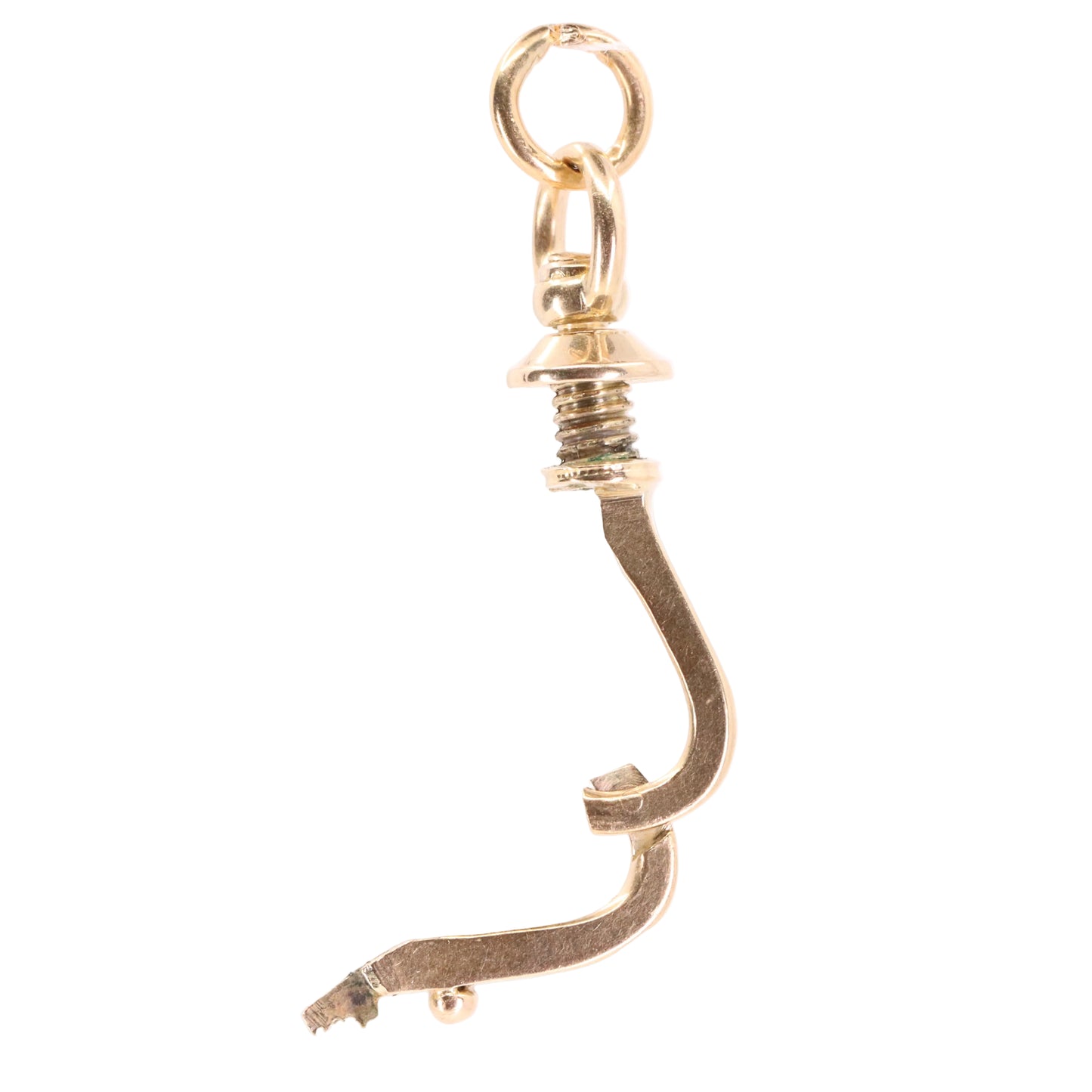 Antique 9ct Gold Screw Open Swivel Dog Clip Clasp Jewellery Finding Pendant