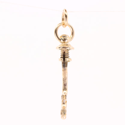 Antique 9ct Gold Screw Open Swivel Dog Clip Clasp Jewellery Finding Pendant