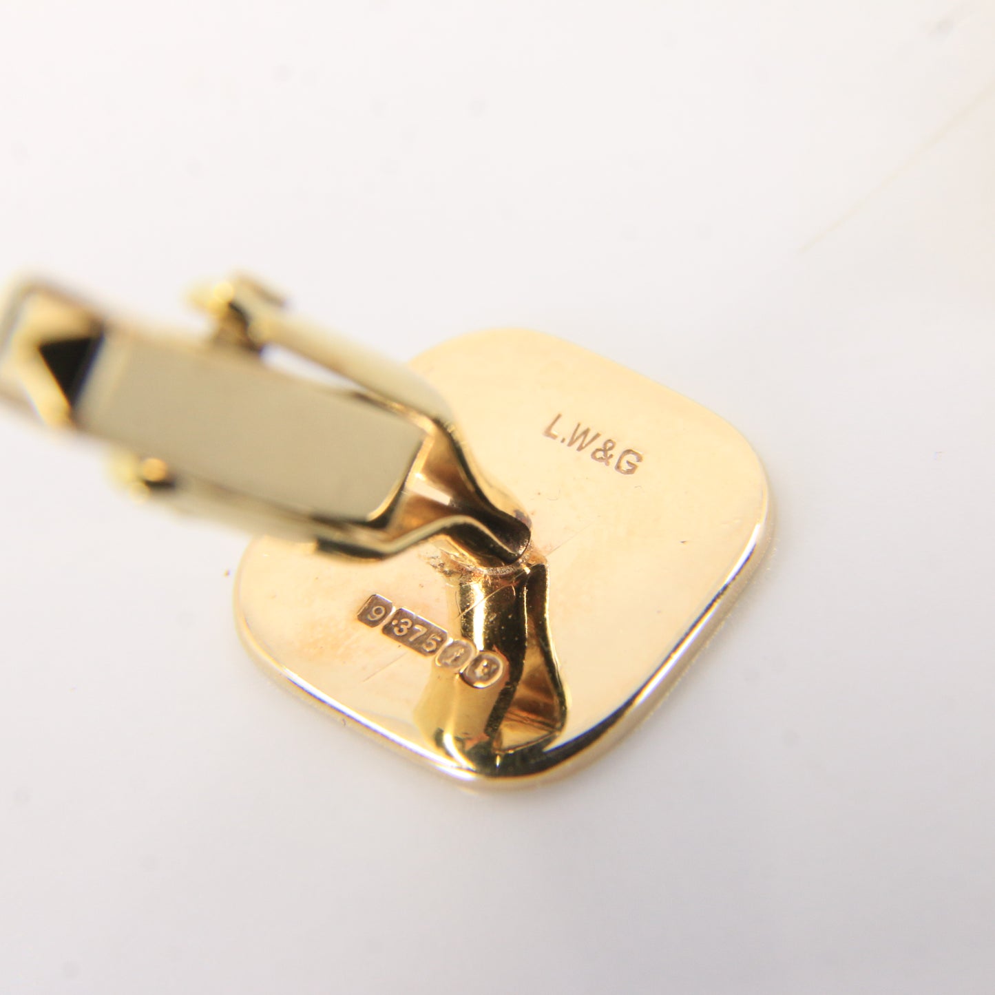 Vintage 9ct Hallmarked Yellow Gold Cufflinks London 1964 Mens Gift Set Boxed