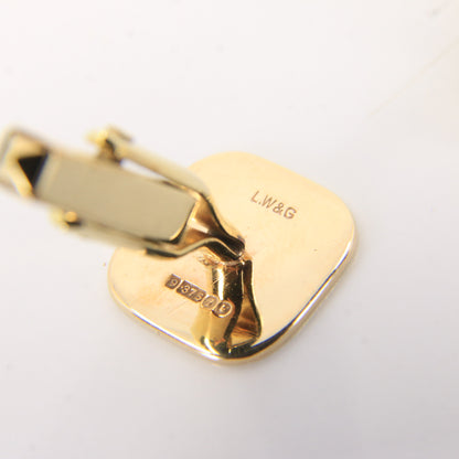 Vintage 9ct Hallmarked Yellow Gold Cufflinks London 1964 Mens Gift Set Boxed