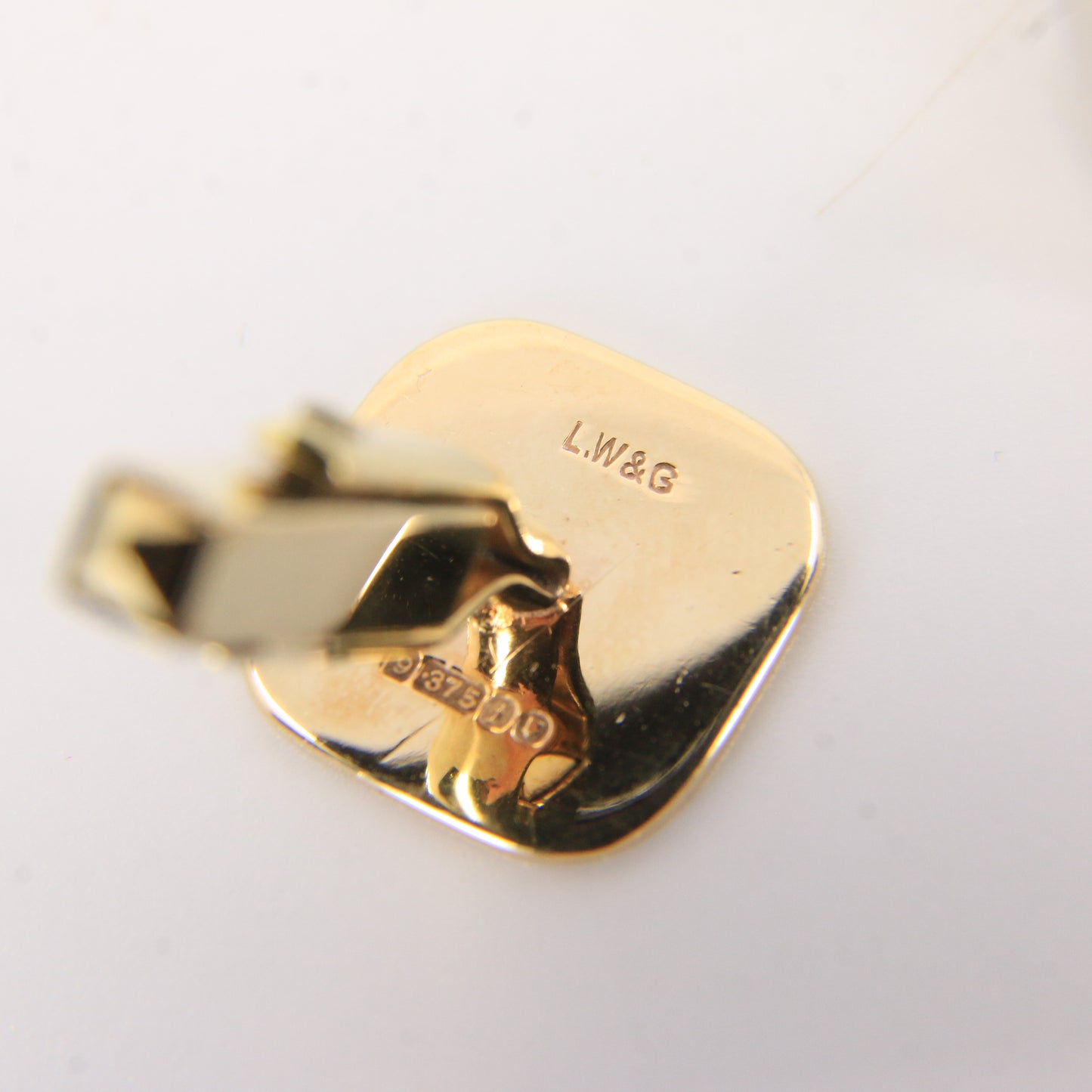 Vintage 9ct Hallmarked Yellow Gold Cufflinks London 1964 Mens Gift Set Boxed
