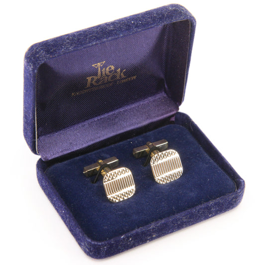 Vintage 9ct Hallmarked Yellow Gold Cufflinks London 1964 Mens Gift Set Boxed