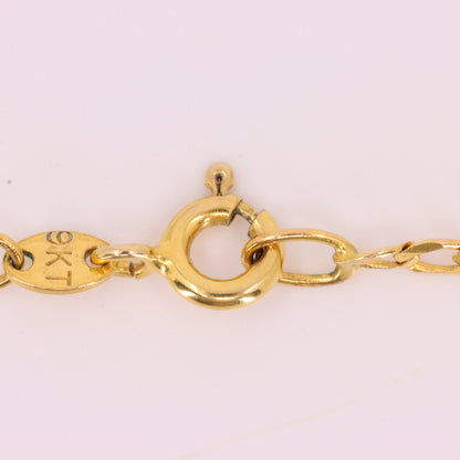 Vintage 9ct Hallmarked Gold 18 inch Citrine Drop Chain Necklace Boxed Gift