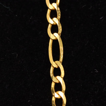 Vintage 9ct Hallmarked Gold 18 inch Citrine Drop Chain Necklace Boxed Gift