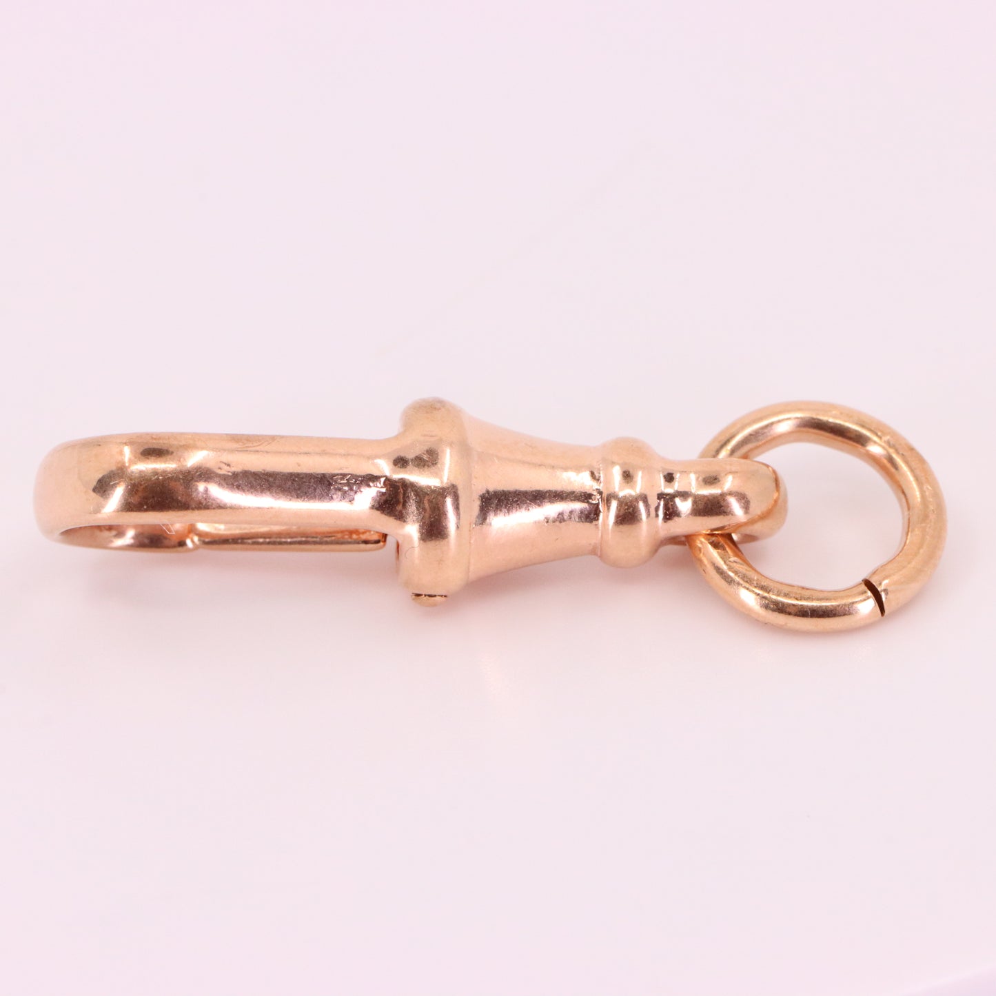 Vintage 9ct Rose Gold Large Dog Clip Clasp Jewellery Finding Pendant