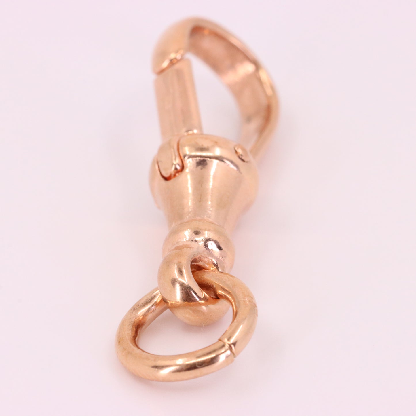 Vintage 9ct Rose Gold Large Dog Clip Clasp Jewellery Finding Pendant