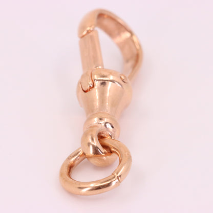 Vintage 9ct Rose Gold Large Dog Clip Clasp Jewellery Finding Pendant