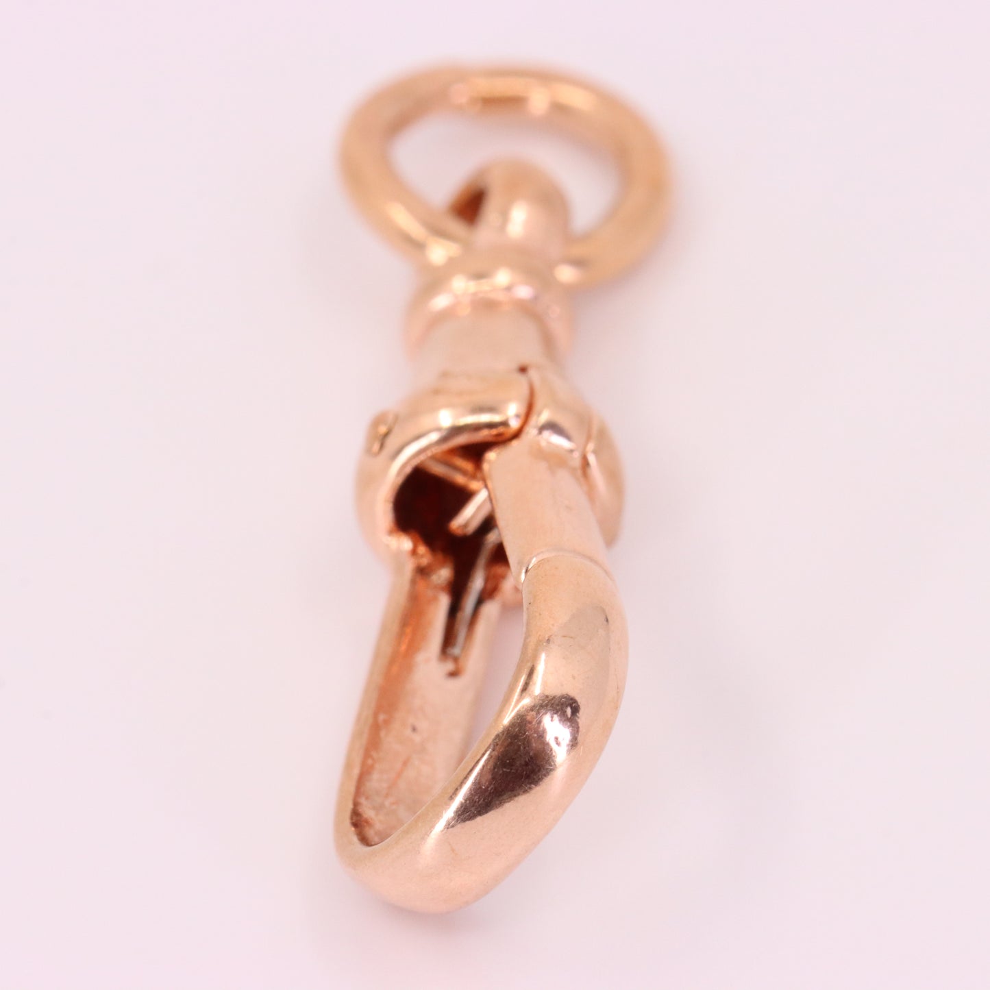 Vintage 9ct Rose Gold Large Dog Clip Clasp Jewellery Finding Pendant