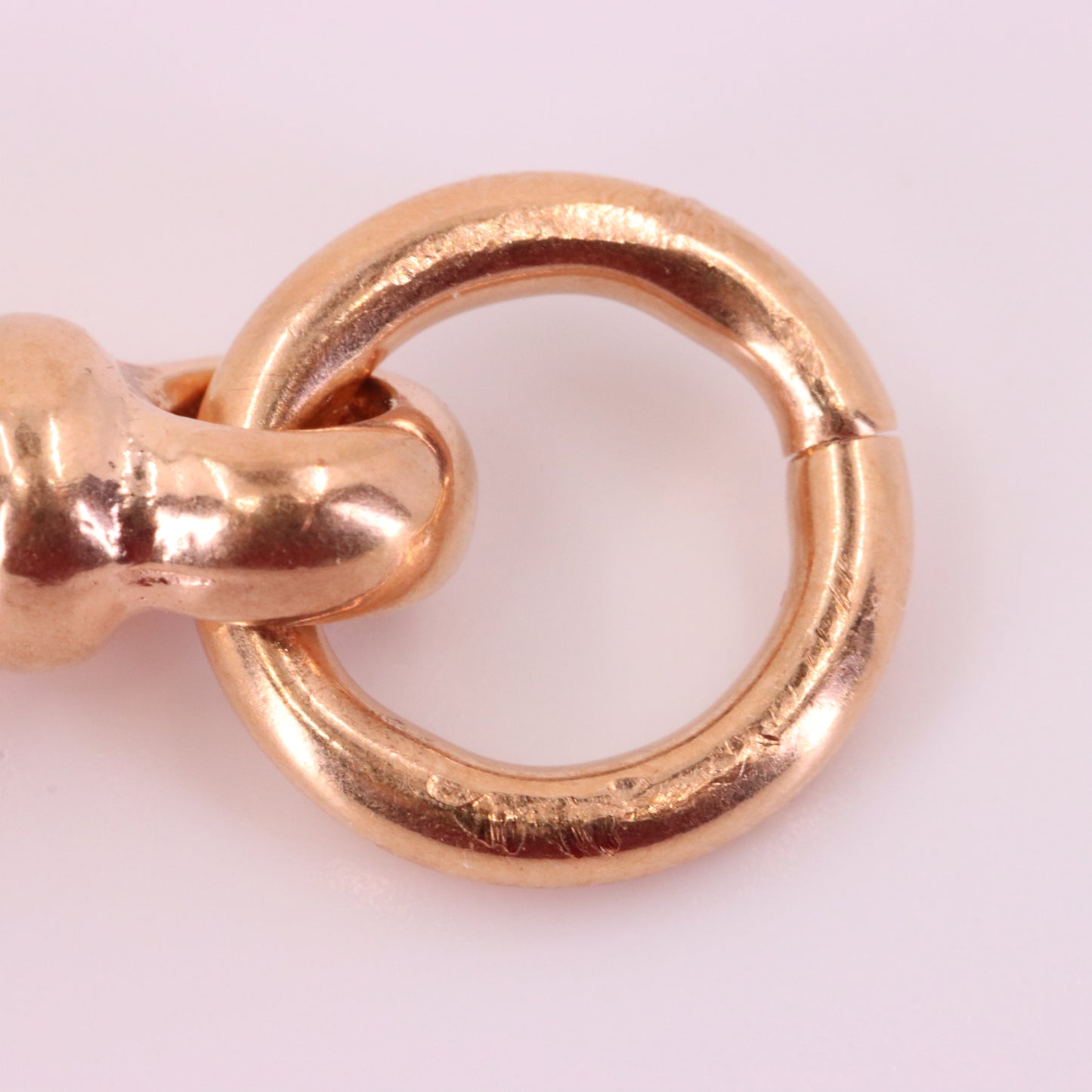 Vintage 9ct Rose Gold Large Dog Clip Clasp Jewellery Finding Pendant