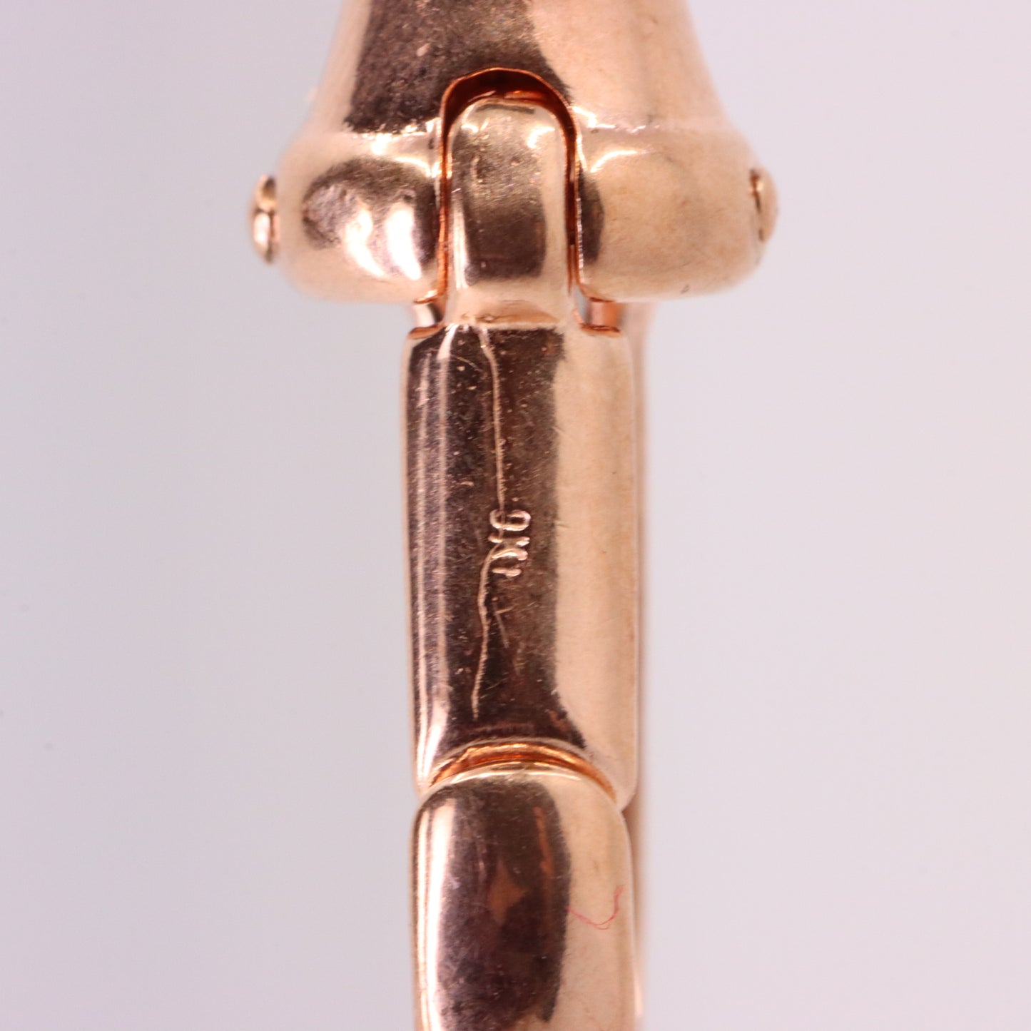 Vintage 9ct Rose Gold Large Dog Clip Clasp Jewellery Finding Pendant