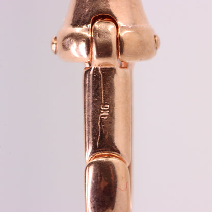 Vintage 9ct Rose Gold Large Dog Clip Clasp Jewellery Finding Pendant