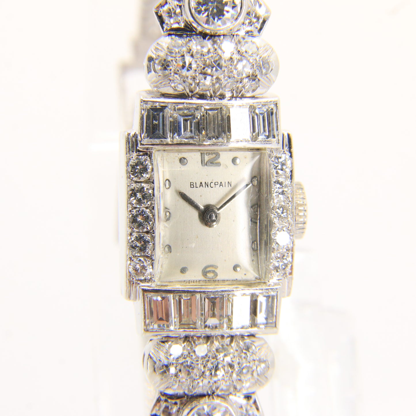 Vintage Blancpain Ladies 14K Gold Diamond Cocktail Watch Platinum Case Boxed