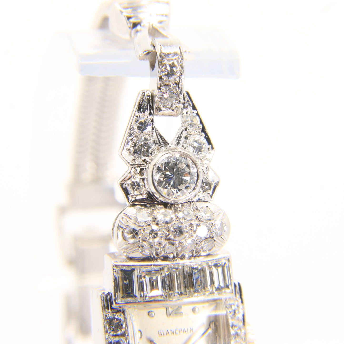 Vintage Blancpain Ladies 14K Gold Diamond Cocktail Watch Platinum Case Boxed