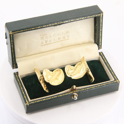 Vintage 18ct Yellow Gold Trout Fish Cufflinks Malcolm Appleby 1990 Boxed Gift
