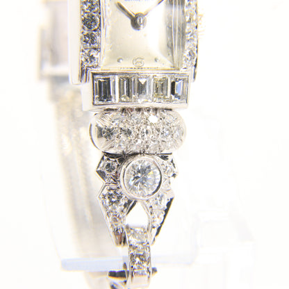 Vintage Blancpain Ladies 14K Gold Diamond Cocktail Watch Platinum Case Boxed