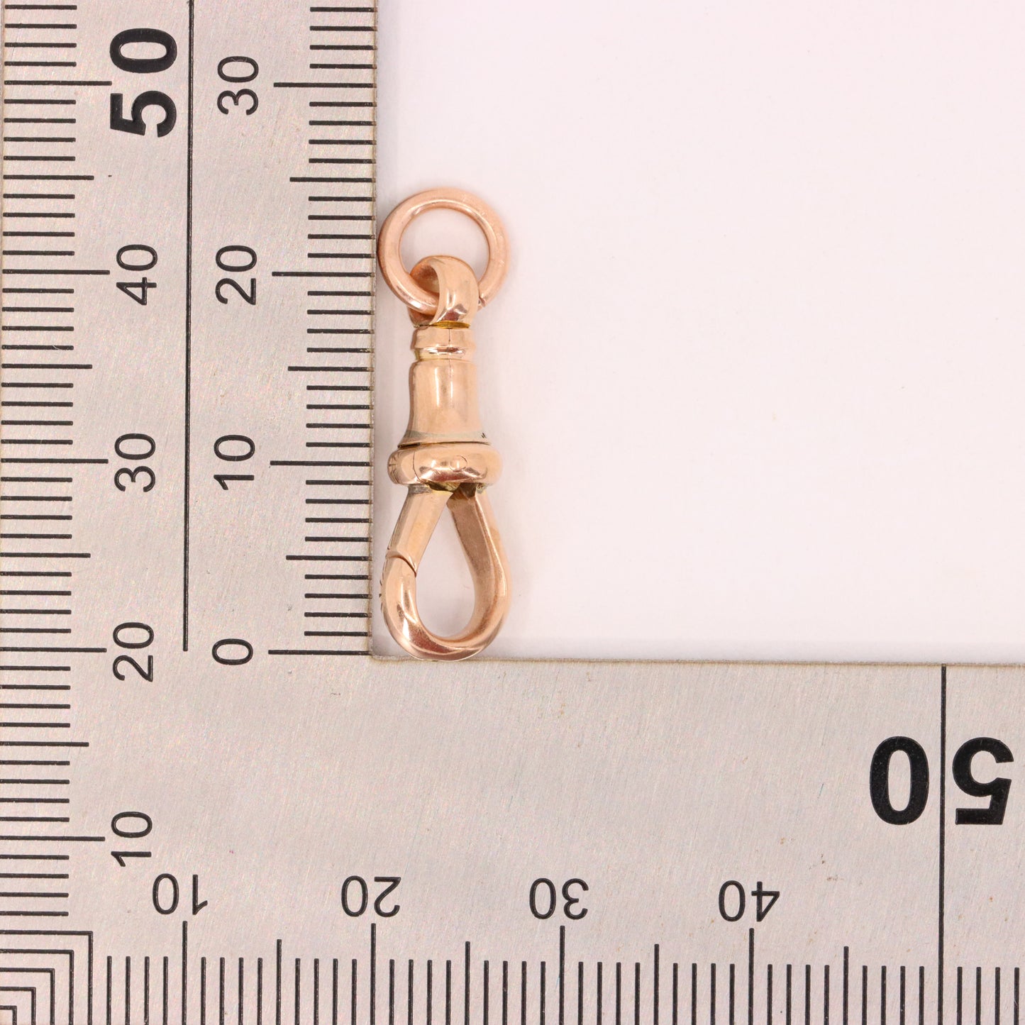 Antique 9ct Hallmarked Rose Gold Dog Clip Pendant Clasp Jewellery Finding Charm