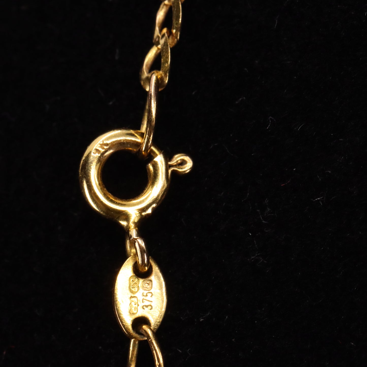 Vintage 9ct Hallmarked Gold 18 inch Citrine Drop Chain Necklace Boxed Gift