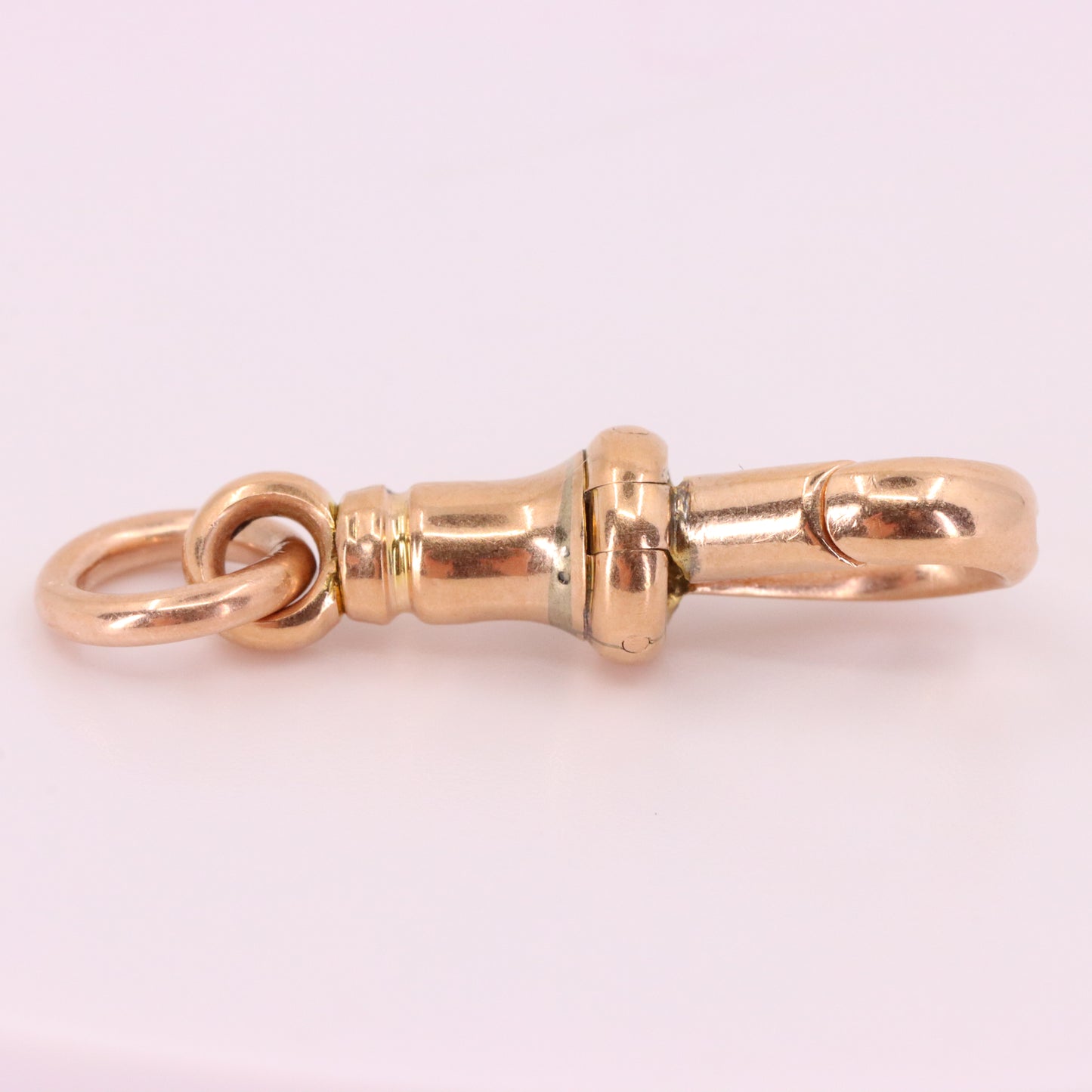 Antique 9ct Hallmarked Rose Gold Dog Clip Pendant Clasp Jewellery Finding Charm