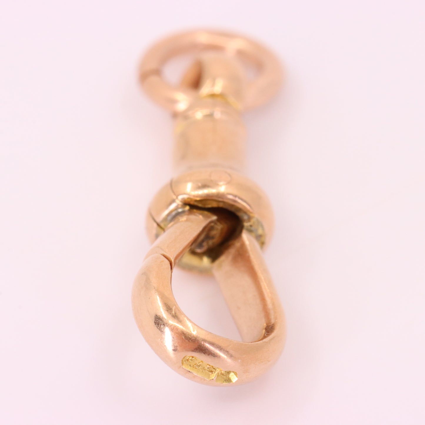 Antique 9ct Hallmarked Rose Gold Dog Clip Pendant Clasp Jewellery Finding Charm