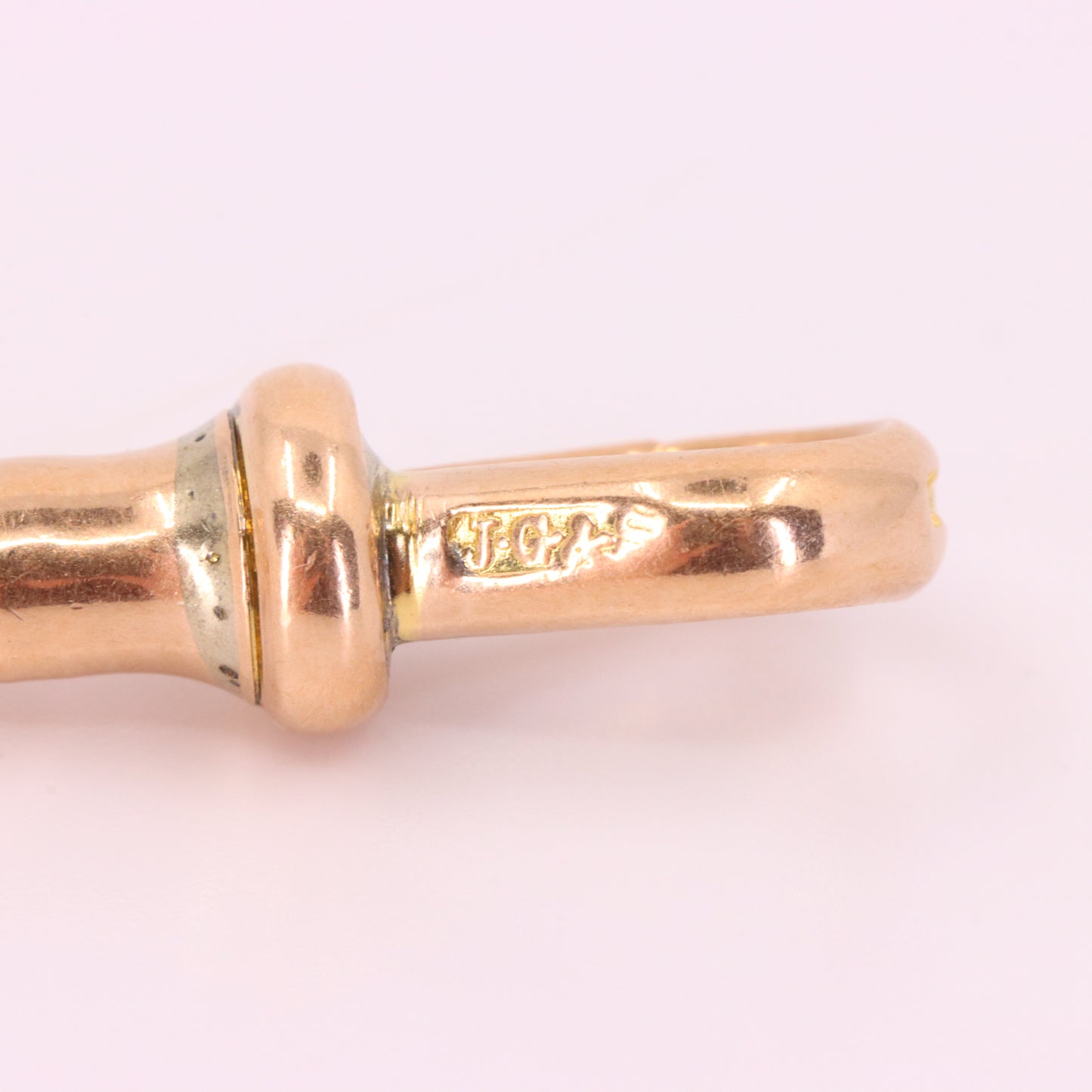 Antique 9ct Hallmarked Rose Gold Dog Clip Pendant Clasp Jewellery Finding Charm