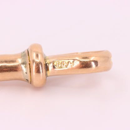 Antique 9ct Hallmarked Rose Gold Dog Clip Pendant Clasp Jewellery Finding Charm
