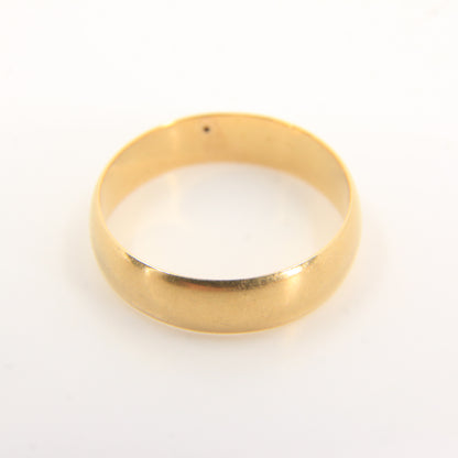 Antique 18ct Solid Gold Victorian Glasgow Hallmarked Wedding Band Ring UK Size L