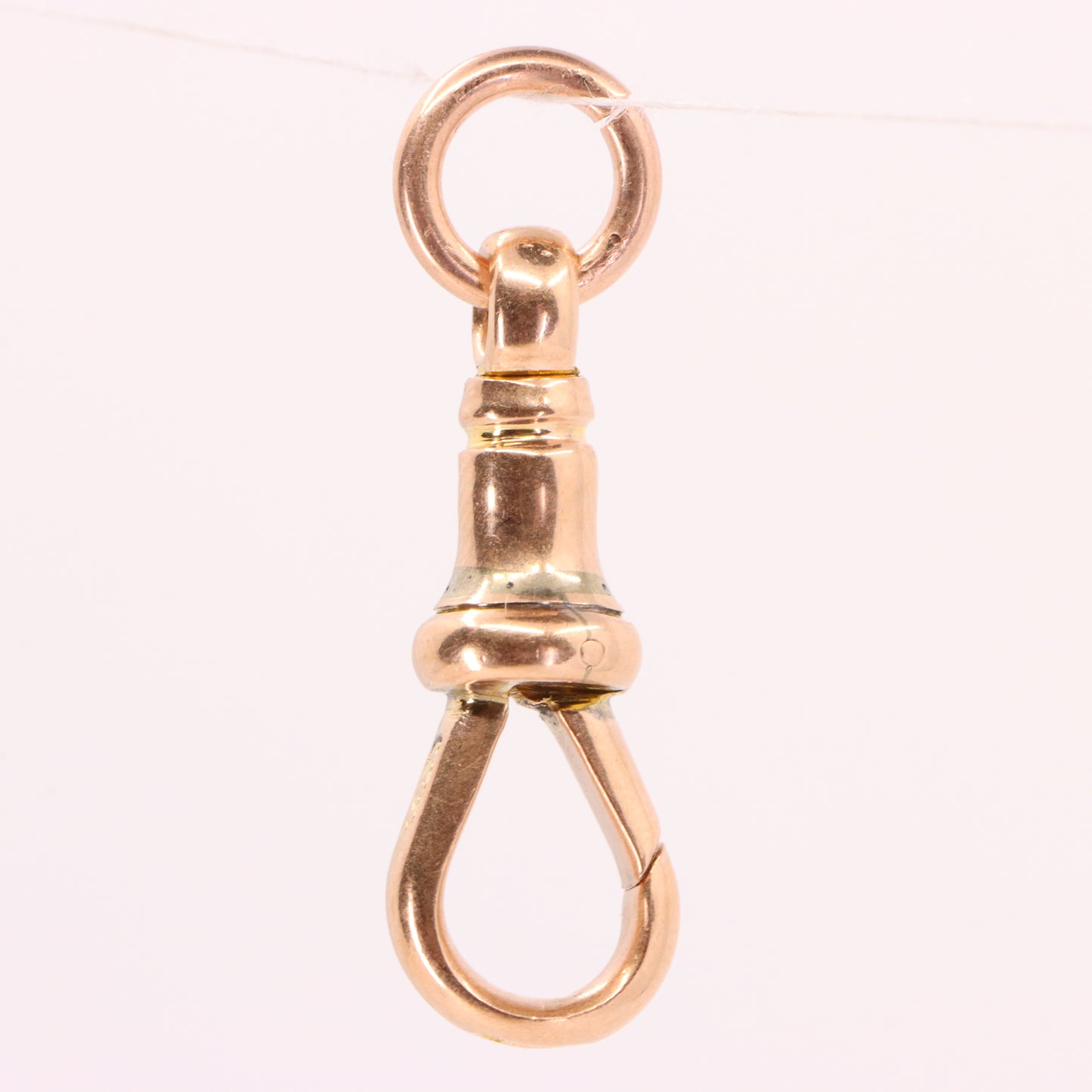 Antique 9ct Hallmarked Rose Gold Dog Clip Pendant Clasp Jewellery Finding Charm