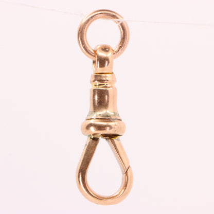 Antique 9ct Hallmarked Rose Gold Dog Clip Pendant Clasp Jewellery Finding Charm